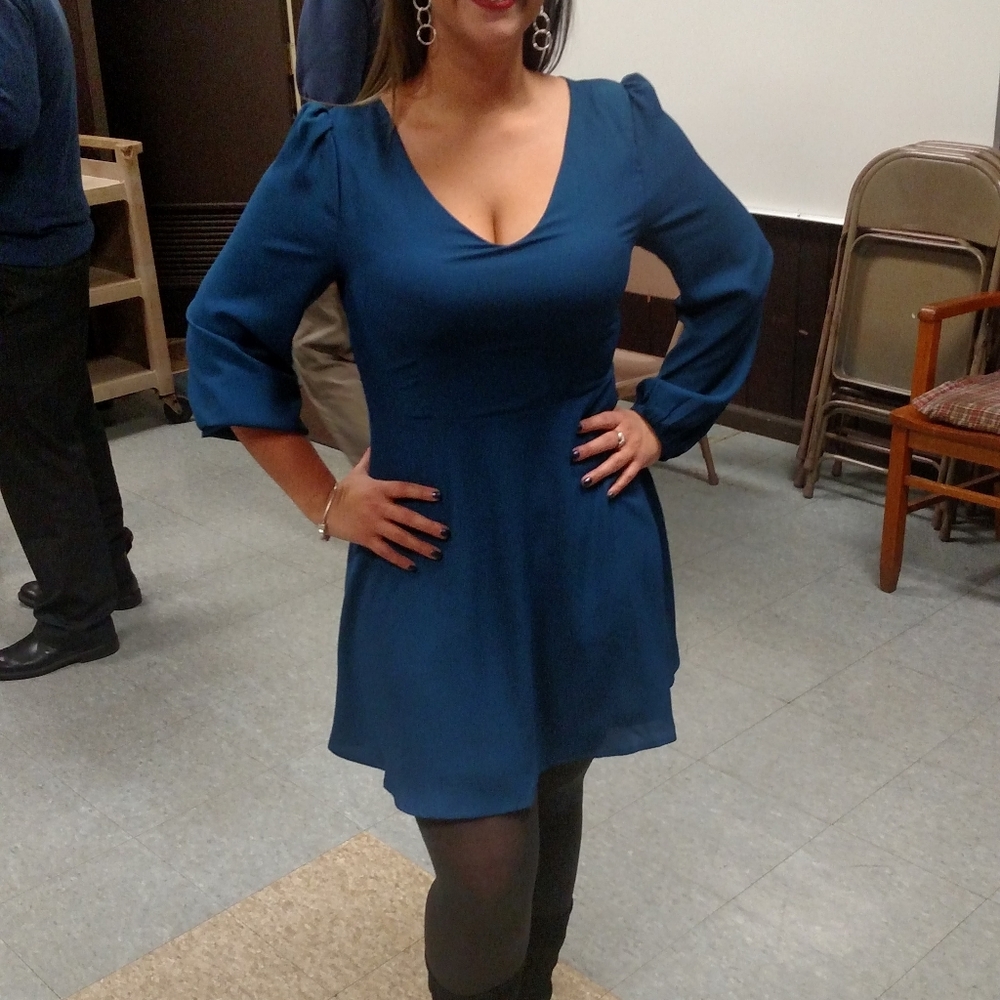 Long sleeve knew length dress